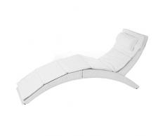 Ldk Garden Chaise Longue Pliante en Plastique Blanc