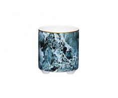 Kitchen Craft Petit Pot de Fleurs dintérieur Motif marbre Vert 10 x 11 cm