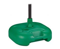 Relaxdays Support de Parasol remplissable avec de l’Eau ou du Sable, Taille du Tube 22-38 mm, 44x42 cm, Pied en Plastique, Vert