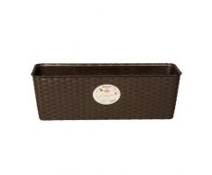 Stefanplast 2076026 Natural Jardinière avec Système dAuto-Arrosage Moka 50 x 18 x 16 cm