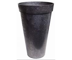 ECO GARDEN Aria Pot de Fleurs en Caoutchouc recyclé Ardoise