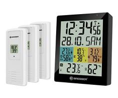 Bresser temeo Hygro Quadro DLX Thermomètre et hygromètre, Noir, 11,7 x 13,6 x 2,5 cm