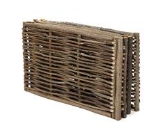 La cordeline Carre Potager NOISETIER 120 X 120 X 60CM Sangles+Film, Marron, 120x120x60 cm