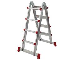 Homelux 825039 Escabeau multifonction en aluminium 3 + 4 marches 8,5 kg