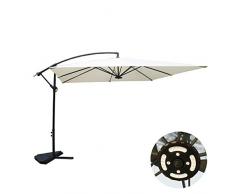 Le Sirius : Parasol carré écru 3x3