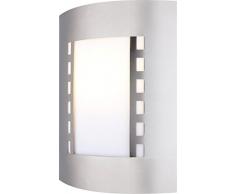 Lampe extérieure acier affiné, plastique IP44, LxLxH:230x92x290, excl. 1xE27 60W 230V