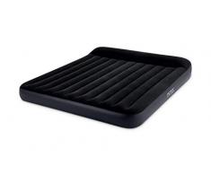 INTEX Dure Beam Pillow Rest Matelas lit Gonflable, Noir, 203 x 183 x 25 cm (Longueur x Largeur x Hauteur)