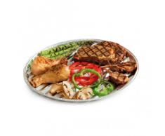 Barbecook Plat Barbecue alu-Rond, Gris, 35x35x2,5 cm