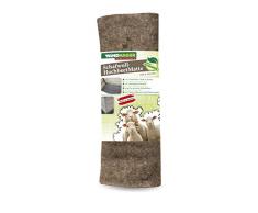 Windhager Plate-Bande surélevée Tapis en Laine de Mouton, 500 g/m², 2 x 1 m, Gris