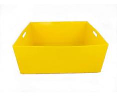 Bac à fleurs et de rangement jardin avec poignées 81L jaune - Fabrication française