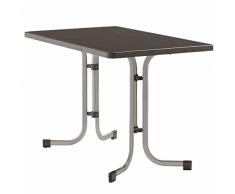 SIEGER 233/A Table de Jardin Rectangulaire Repliable Plateau Décoratif Graphite 115 x 70 x 72 cm