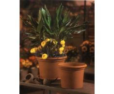 Lhicum Geo Pot à plantes en plastique Rond 18cm x 14cm Terre cuite