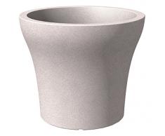Scheurich 55394 258/30 No1 Stone Pot de Fleurs Plastique Granit Blanc 29 x 29 x 24 cm