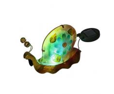 Trans Continental Group Lampe de Jardin à LED et énergie Solaire en Forme descargot Lumières changeantes Jaune/Vert