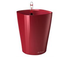 LECHUZA 14919 Deltini Pots de Table Rouge écarlate Brillant