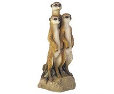 Design Toscano DB32136 Sculpture de Gang de Suricate, Multicolore, 29 x 28 x 66 cm