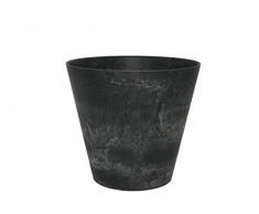 Ivyline Artstone Pot de Fleurs, Bac à Plante Claire, résistant au Gel et ultraléger, Noir, 32x29cm