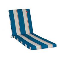 EDENIA Coussin bain de soleil Bleu Lagon/Blanc 186x56x70 cm 009750