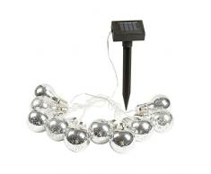 SOLARLINE 403896 Guirlande Solaire 10 Ampoules LED, Argent/Noir, 280 x 6 x 10 cm