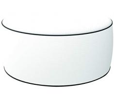 King Home Pouf Ottoman, Blanc