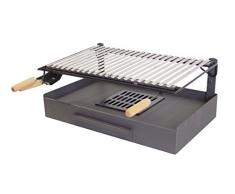 Imex El Zorro 71409 - Tiroir pour barbecue avec grille inox, 68 x 40 x 26 cm