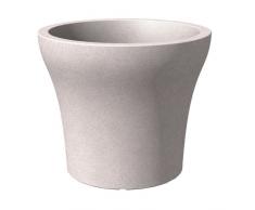 Scheurich 55395 258/40 No1 Stone Pot de Fleurs Plastique Granit Blanc 39 x 39 x 33 cm