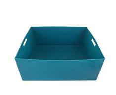 Bac à fleurs et de rangement jardin avec poignées 81L bleu turquoise - Fabrication française