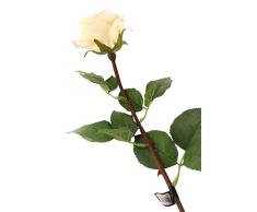 Floral Elegance F061YL - Rose artificielle jaune pâle de 72 cm