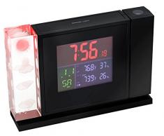 BRESSER Station météo Le MyTime Crystal P avec Projection de Cristal Réveil et capteur extérieur