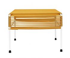 Innit 08–02–13 Adam Caramel Tissage Ottoman avec Cadre Blanc, Multicolore, 20 x 16 x 15 cm