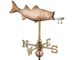Good Directions 8847pr Basses avec Leurre de Cottage Girouette, Cuivre Poli avec Toit Plat