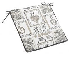 Best Multicolore Coussin dassise avec Cordons de Fixation 40 x 40 x 3 cm, 4411772