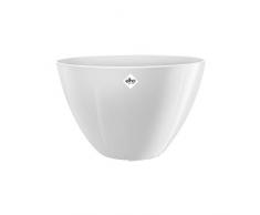 Elho Brussels Diamond Ovale Haut 36 - Pot De Fleurs - Blanc - Intérieur - Ø 35.9 x H 23.5 cm