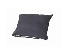 Madison B239 Coussin de Décoration Motif Panama 75% Coton 25% Polyester Gris avec Lisière Blanc 45 x 45 cm