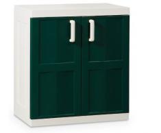 TOOMAX ART220COL Armoire 2 Portes + 2 Etagères Comfort Line XL Polypropylène Beige/Vert