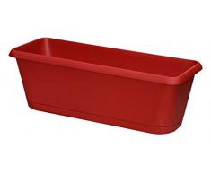 EDA Plastiques Jardiniere Chorus 40 CM, Rouge Rubis, 39,5x18x16 cm