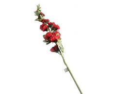 Floral Elegance F073RL - Rose Trémière artificielle rouge de 118 cm