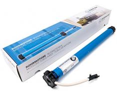 RolloTube M-line - Moteur tubulaire - Auto-apprentissage avec butée sanftane, détection de blocage, détection dobstacles, compensation automatique de la longueur du rideau 6 Nm / SW40 bleu