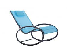 Vivere WAVEROCK1-OB Chaise à Bascule Aluminium Bleu Océan 122 x 61 x 91 cm