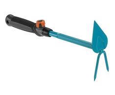 Serfouette à Fleurs Combisystem de Gardena : Double Binette à 2 Dents pour Ameublir le Sol, Largeur de Travail 6 Cm, Forme Pointue, Poignée Ergonomique, Protection Contre la Corrosion (8911-20)