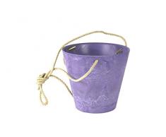 Artstone Pot de Fleurs, Coupe de Fleurs Claire, résistant au Gel et ultraléger, Violet, 17x15cm