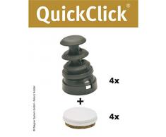 Wagner 15832300 QuickClick® Lot de 4 Patins de Chaise à enfoncer dans des Tubes Ronds Diamètre intérieur 18 mm Diamètre extérieur 22 mm