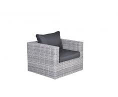 Garden Impressions Silverbird Fauteuil, Gris Nuageux/Noir Réflexe, 87 x 92 x 67 cm