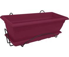 Poetic Jardin Prisca Jardinière avec Support, Griotte