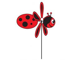 Elliot ELGIROLA Girouette Coccinelle, Rouge, 32 x 36 x 65 cm