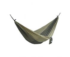 Rebecca Mobili Hamac Outdoor Vert Militaire Nylon Poids Max 120 Kg Jardin Camping - 275x136 cm (L x D) - Art. RE6312
