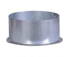 FIREFIX A110/K FAL Bouchon de Tuyau de poêle Ø 110 mm pour Tuyau de poêle 0,6 mm Argenté