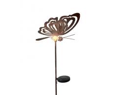 Trans Continental Group Lampe de Jardin à LED et énergie Solaire en Forme de Papillon