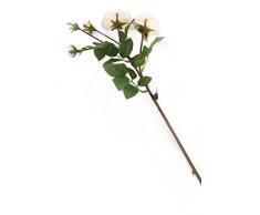 Floral Elegance Artificiel 87 cm Tige Unique Ivoire et Rose à Embout Spray Roses X 6 – Artificiel de Luxe Plage de Fleur en Soie