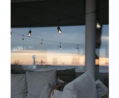 Guirlande lumineuse solaire 10 ampoules à filament vintage LED blanc chaud MAFY SOLAR 6.50m